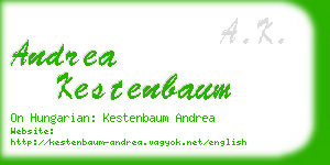 andrea kestenbaum business card